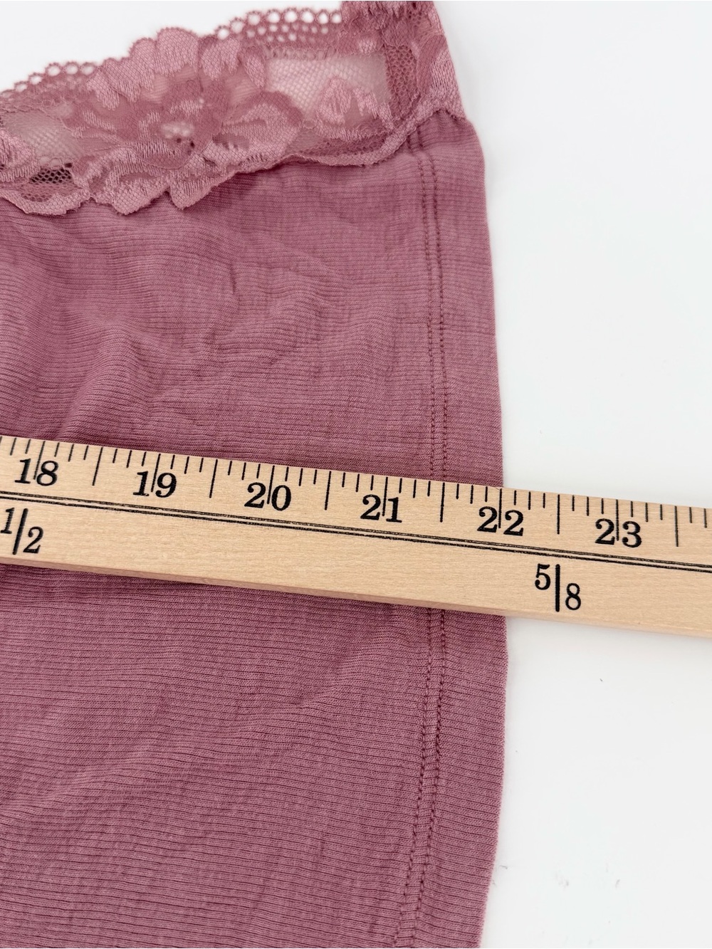 Victoria's Secret Mauve Ribbon Tie Side Lace Cami Top XXL Coquette Romantic Chic - Picture 8 of 10